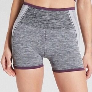 Athleta Heathered Gray and Purple Athletic Shorts